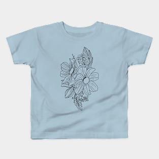 Floral line work Kids T-Shirt